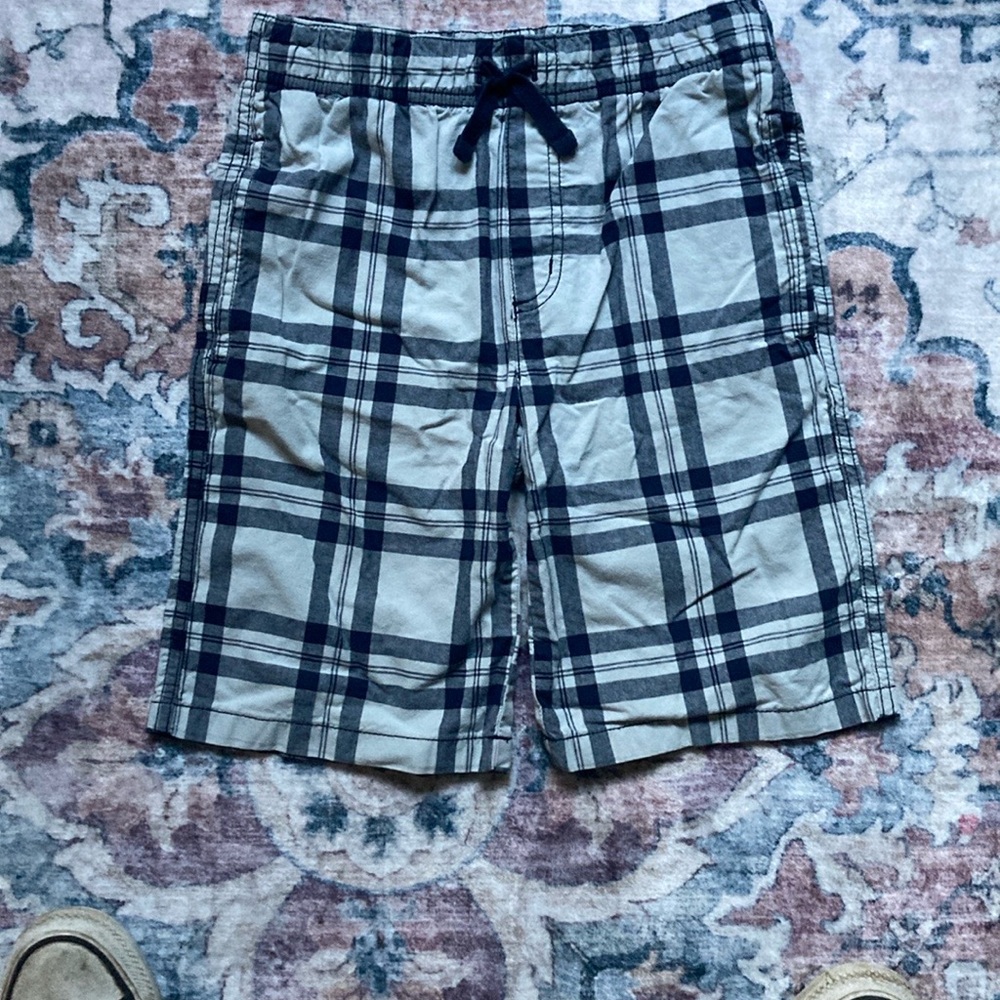 Gymboree Blue and Light Gray Plaid Shorts